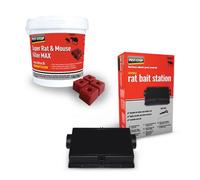 Pest-Stop Super Rat & Mouse Killer Max Wax Blocks & Rat Bait Station Bundle