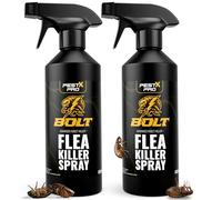 Pest X Pro Bolt Flea Killer Spray 500ml (2 Pack) - Fast-Acting Permethrin Formula - Flea Spray for The Home, Carpets, Furniture - Non-Staining - Strong Household Treatment and Pest Control