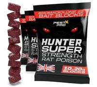 Pest X Pro Pest-X Pro Hunter Rat And Mouse Bait - 600G Sachets Rodent Control For Indoor And Outdoor Use With Bromadiolone