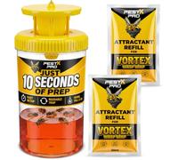 Pest X Pro Vortex Wasp Trap - Reusable Outdoor Wasp Catcher with 2 Attractant Sachets, Hanging Trap for Wasps, Hornets & Flying Insects, Non-Toxic Garden Pest Control, Ready to Use