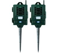 Pestbye Twinpack Ultrasonic Smart Link Cat Repellent System Solar Powered Motion Activated & Waterproof