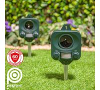 Pestbye Ultrasonic Cat Repeller Fox Pest Deterrent Battery Operated Humane X2