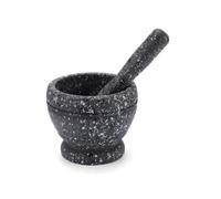 Pestle and Mortar Plastic Mortar Pestle Pill Crusher Spice Grinder Bowl Pesto Powder Contact Surface Grinding(Granite pattern)