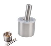 Pestle and Mortar Set, 10cm Diameter Stainless Steel Mortar Bowl Spice Grinder Pill Crusher Mince Masher with Lid and Anti Slip Base for Crushing Grinding for Garlic, Ginger