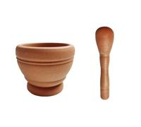 Pestle and Mortar Set Mortar And Pestle Set Press Garlic Masher Medicinal Powder Grinding Pot Spicy(Wood color)