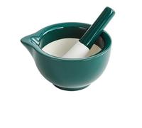 Pestle and Mortar Set, Porcelain Mortar and Pestle Spice Garlic Herb Grinder Mixing Grinding Bowl Crusher Set Restaurant Kitchen Tools(Green S)