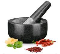 Pestle and Mortar Set, Premium Solid Granite Stone Mortar and Pestle Check Pics
