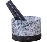 Pestle & Mortar, Granite for Guacamole Spice Herbs Salads, 6 Inch - 2 Cup Capacity, Non Porous
