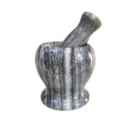 Pestle Set Garlic Pounding Hammer Stone Mortar Garlic Press Manual Grinder Home Kitchen Pestle Set Pestle Mortar(Grey)