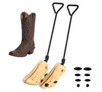 pestor Women's Pair of Professional Boot Stretcher Adjustable Wide Shoe Shaper Wooden Boot Tree Stretch, Pine wood, 7-9.5 Wide Women/8-9.5 Men