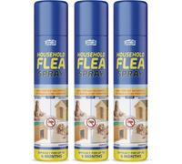 PestShield Flea Spray Flea & Larvae Killer Cat Dog Pets Bed Carpet Home 200 Ml Cans (3 X Cans)
