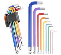 pesutei 9Pcs Allen Key Set, 1.5-10MM Alan Keys Sets, Ball-End Hex Key