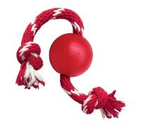 KONG - Ball with Rope - Durable Rubber, Fetch and Chew Toy - For Small Dogs