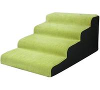 Pet 4-steps for Hold Up 90kg Large Medium Small Dogs for Tall Bed Couch, Pets Ramp Ladder with Corduroy Soft Non-slip Cover