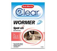 Bob Martin Clear Wormer for Cats - Spot-On - Pack Of 2 Pipettes