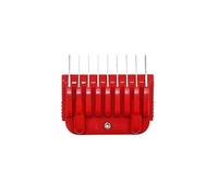 Pet 9 Color Stainless Steel Comb Set Compatible For Andis, Oster A5, Wahl KM Series Detachable Blade Animal Clippers (only Size 10/15/30)(3mm-red-A5-9)