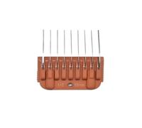 Pet 9 Color Stainless Steel Comb Set Compatible For Andis, Oster A5, Wahl KM Series Detachable Blade Animal Clippers (only Size 10/15/30)(13mm-orange-A5-9)
