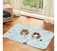 Pet Absorbent Leather Tablecloth Chemistry Print Printed Dog Food Mat Pet Feeding Mat Anti-Slip Pet Bowl Pad Pets Placemats for Dogs Cats