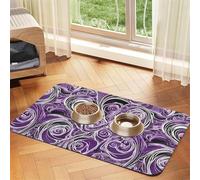 Pet Absorbent Leather Tablecloth The Sea Witch Inspired Printed Dog Food Mat Pet Feeding Mat Anti-Slip Pet Bowl Pad Pets Placemats for Dogs Cats