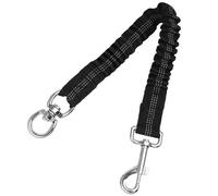 Pet Absorber Elastic Puppy Bungee Buffer Reflective Nylon Dog Leash Extension for Walking Running Training Dog Accessories (Black)