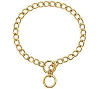 Pet accessories Dog Slip Collar Metal Choke Collar Slip Dog P Chain Durable Chew-proof Dog Snake Collar No Pull Dog Training Collar Pet Supplies choker (Color : Gold, Size : 55cm(wire dia.3.0mm))