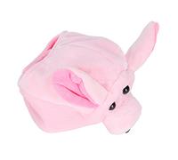 Pet Adorable Hat Little Pig Puppy Mini Funny Headdress Pink, Free Size, Lightweight Plush Material - Adjustable Fit, Comfortable Design for Small Pets