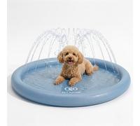 Pet Adore Dog Splash Pool with Sprinkler - Heavy Duty 7mm Thick Scratch Resistant Foldable Outdoor Dog Paddling Pool, Water Play Splash Pad Mat for Summer Garden Beach Backyard (100 cm)
