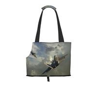 Pet-Air Combat Aircraft print portable bag, lightweight and breathable, suitable for taking small pets out.