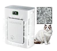 Pet Air Purifier for Home Large Room 2500 sq ft, H13 HEPA Washable Double-Sided Filter,Air Cleaner for Pet Hair Dander Odor Allergies Pollutant Smoke Dust,PM2.5 Air Quality Monitor,Auto Mode,P358 Grey