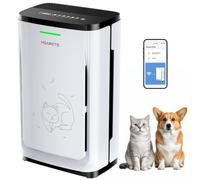 Pet Air Purifier Large Home 4200 sq ft, Suck up Floating Cat Dog Hair Dander, 7-Stage H13 HEPA Anion Activated Carbon Filter, Air Purifiers with APP for Odor Allergies Smoke Dust, Zero Ozone, P339