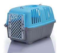 Pet Airline Check-in Travel Crate Outdoor Dog Crate 360 Degree Ventilation 21inch Blue-Large size