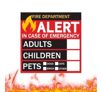 Pet Alert Stickers - 3x3in Warning Decals, Rain-Proof Sticky Labels Markers, Self-Adhesive Security Indicators Glass Pane Vehicle RV | Outdoor Indoor Property Protection First Responder Aid