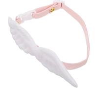 Pet Angel Wing Collar, Adjustable Decorative Cat Dog Collar with Bow Tie, White Small Size for Kittens Puppies