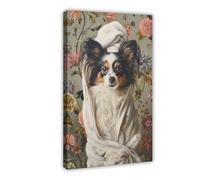Pet Animal Bathroom Poster Funny Animal Portraits, Animal Heads on Human Bodies Decorations (40)