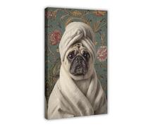 Pet Animal Bathroom Poster Funny Animal Portraits, Animal Heads on Human Bodies Decorations (99)