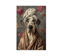 Pet Animal Bathroom Poster Funny Animal Portraits Human Bodies with Animal Heads Decorative Item Gift Home & Office (65)