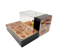 Pet Ant Ecosystem Castle - Student Habitat with Red Light-Shielding Panel, 10mm Expansion Port for Ant Colony Ant Habitat