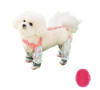 Pet Anti Dust Pants, Anti Dirt Pants for Dogs and Cats, Dog Shoes Paw Outdoor Protector Dustproof Boots Adjustable Non-Slip Walking Boots (Pink, S)