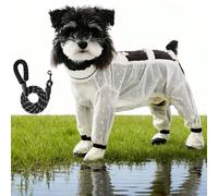 Pet Anti Dust Pants, Dog Suspender Boots, Waterproof Anti Dirt Pants for Dogs, Adjustable Anti-Slip Dog Boots & Paw Protectors for Rain Snow Walking Hiking Small, Medium, Large Dogss (D, M)