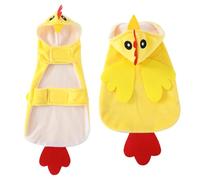 Pet Apparel for Cozy Halloween Chicken Costume for Cats and Dogs Comfortable Crystal-Fleece Indoor Outdoor Wear Cute Animal Outfit for Small to Medium (E, XXL)