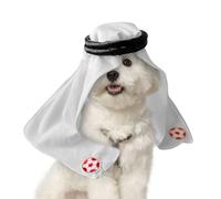 Pet Arab Costume Set - Funny Traditional Middle Eastern pet Heads Wrap | Mediterranean Desert Puppy Head Wraps | Halloween Outfit Decoration Cosplay Photo Props for Dogs Small Cats Festival Dress Up