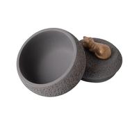 Pet Ashes Box - 5 Inch Memorial Urn | Concrete Memories Holder - Sympathy Memories Container for Puppy Cat Ashes Hard Grey Jar