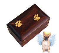 Pet Ashes Box - Dog Cremation Box for Ashes | Elegant Wooden Urn Boxes | Cherished Pet Memories | Paw Print Elegant Urn Bôx esFor Pets Ash, Funeral Cremation Urns Memory Storage