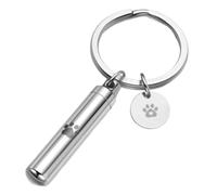 Pet Ashes Keepsake - Dog Cat Paw Urn Key Chain, Memorial Charm Keychain, Sentimental Cremation Holder With Secure Seal And Construction | Discreet Memory Carrying For Women Men Wallet Purse