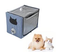 Pet Atomization Box Collapsible Portable Oxygen Tent for Cats and Dogs Hands Free Atomizer Cage for Pets 61 x 40 x 46 cm Wide Application Pet Nebulizer Enclosure for Small Medium Pets