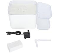 Pet Automatic Drinking Fountain, USB Powered Cat Dog Water Feeder, 2L Large Capacity Pet Water Dispenser with Enhanced Filter, Oxygenated Flowing Water for Cats and Dogs (Transparent white Jane Eyre)