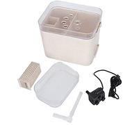 Pet Automatic Drinking Fountain, USB Powered Cat Dog Water Feeder, 2L Large Capacity with Enhanced Filter, Oxygenated Flowing Water Dispenser for Pets, Safe PP+PS Material Easy to (transparent beige)