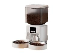 Pet automatic feeder Pet Automatic Feeder Timed Quantitative Feeding Smart Automatic Cat and Dog Feeder 4.5L Supplies Compatible with Cats and Dogs pet feeder(WiFi,Double bowl)