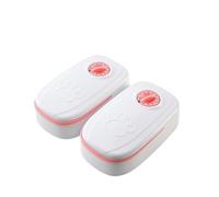 Pet Automatic Feeder Timed Quantification Separate Bowls For Dry Wet Feeding Easy To Clean Short-distance Travel Home Use(Dual Meal Pink)