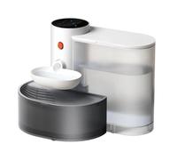 Pet Automatic Water Dispenser for Cats, 3L Ultra - Quiet Wireless Water Fountain, Gray White Pour - Over Design - Bacterial Separation System, Intelligent Wastewater Management,